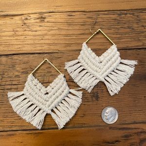 Macrame tassel earrings
